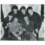 Chris Montez signed 12x10 inch black and white photo pictured with the Beatles. Good Condition.