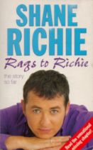 Shane Richie Signed Book - Rags to Richie 2004 Softback Book Pocket Books First Edition with 390