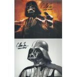 Star Wars collection Darth Vadar five 10 x 8 inch colour photos signed by Vadar body double C Andrew