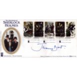 Jeremy Brett signed The Adventures of Sherlock Holmes Benham FDC triple pm Sherlock Holmes Granada