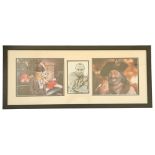 Bob Hoskins signed black and white photo Approx. 7x5 Inch. Includes 2 unsigned Colour Photos 10x8