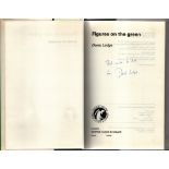 Derek Lodge signed book Titled Figures on the Green. Dedicated to Len. First Edition Hardback