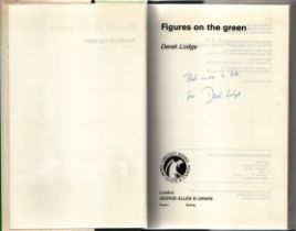 Derek Lodge signed book Titled Figures on the Green. Dedicated to Len. First Edition Hardback