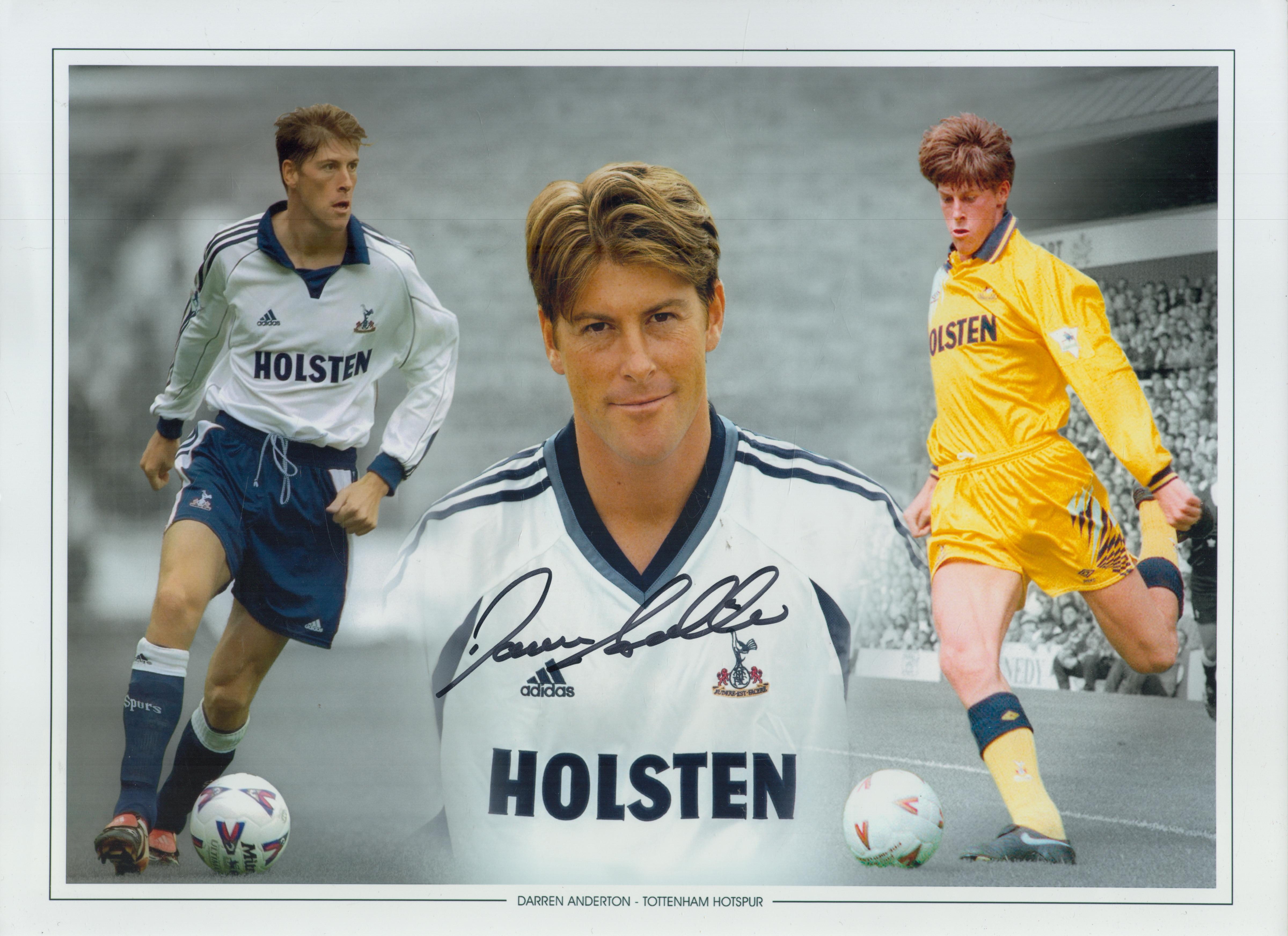 Darren Anderton signed 16x12 inch Tottenham Hotspur colour print. Good Condition. All autographs