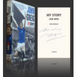 Autographed JOHN GREIG Book : A hardback book 'My Story' by former Rangers and Scottish captain JOHN