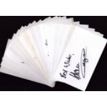 Variety of 20 Collection signed White Cards 5x3 Inch. Signatures such as Bella Heathcote. Emma