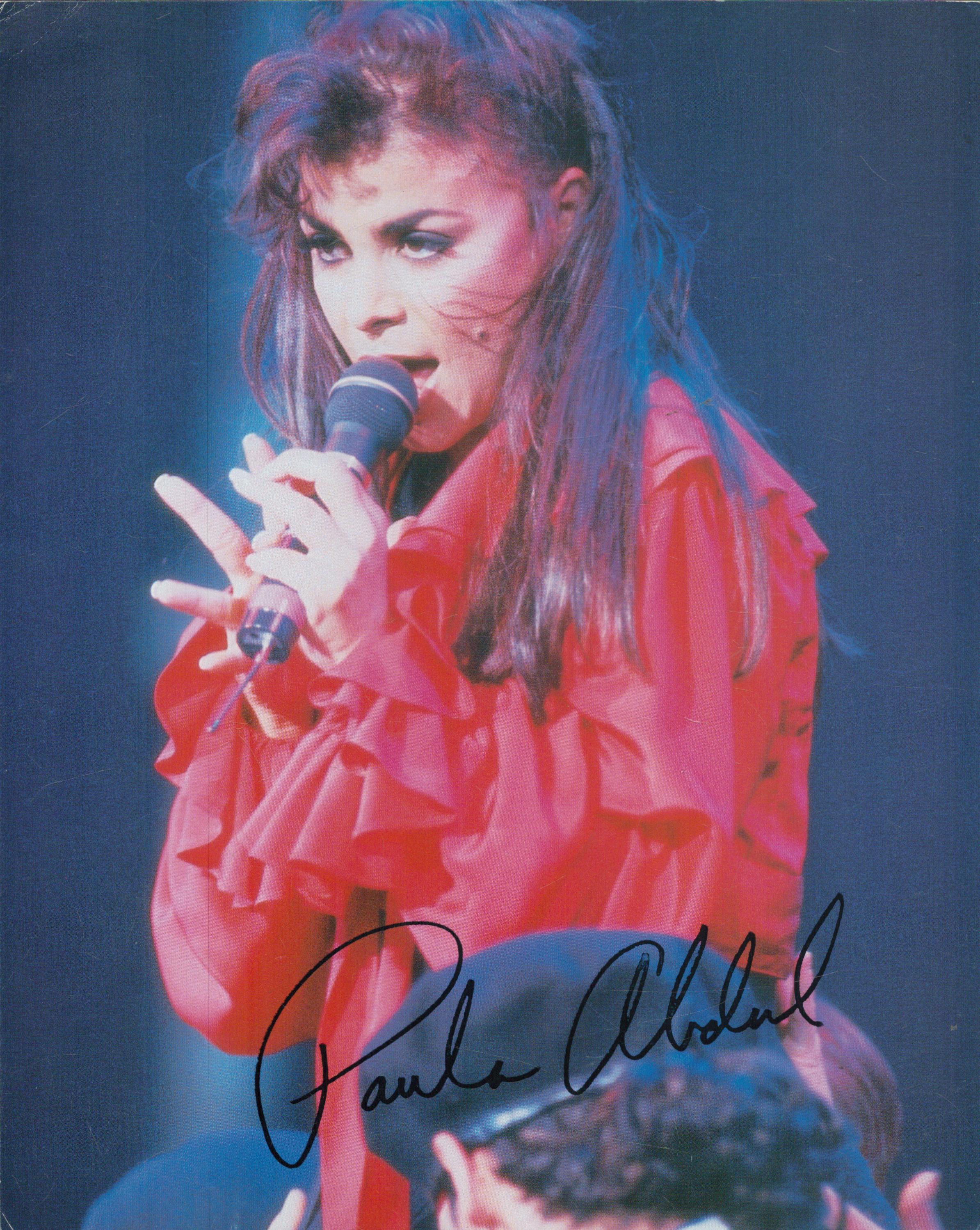 Paula Abdul signed 10x8 inch colour photo. Good Condition. All autographs come with a Certificate of