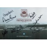 West Ham Legends Farewell Boleyn 1904-2016 multi signed photo includes Hammer greats such as Alvin