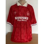 Nottingham Forest 91/92 multi signed replica home shirt 18 fantastic signatures includes Teddy