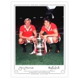 Autographed MAN UNITED 16 x 12 Limited Edition : Col, depicting Man United's STUART PEARSON and