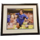 Gianfranco Zola signed photo framed. Good Condition. All autographs come with a Certificate of
