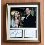 Madonna and Rupert Everett signed frame with colour photo with signatures below. Photo from