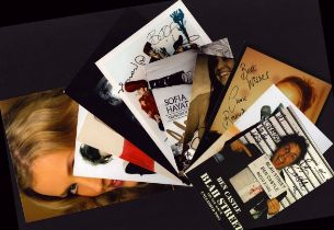 Entertainment Music 10 Collection of Promo. Colour photos signed signatures such as Clare
