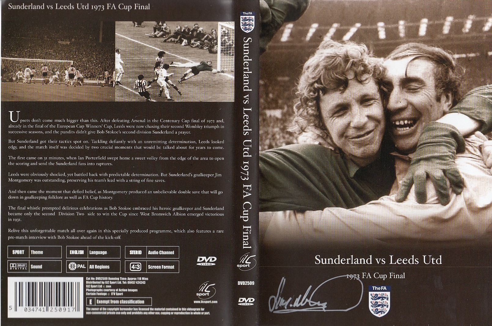 Autographed DVD 1973 FA CUP FINAL : New and unwatched DVD depicting the 1973 FA Cup Final, Leeds