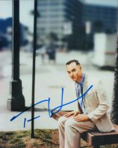 Tom Hanks signed 10x8 inch Forest Gump colour photo. Good Condition. All autographs come with a