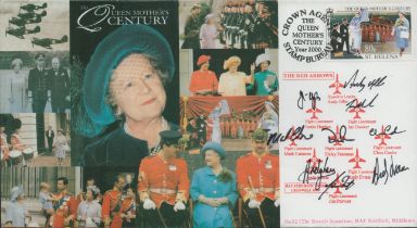 Red Arrows signed The Queen Mothers Century FDC. Good Condition. All autographs come with a