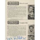 Johnny Sheffield signed magazine cut out page. Dedicated. 10.5x8 Inch. Good Condition. All
