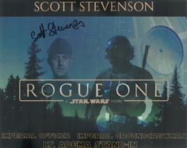 Star Wars Rogue One 8 x 10 inch colour photo signed by actor Scott Stevenson. Good Condition. All
