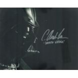 Star Wars 8 x 10 inch colour sinister Darth Vader character photo signed by C Andrew Nelson, body