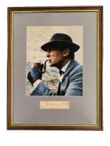 Jeremy Brett 17x13 inch overall framed and mounted signature piece includes signed album page and