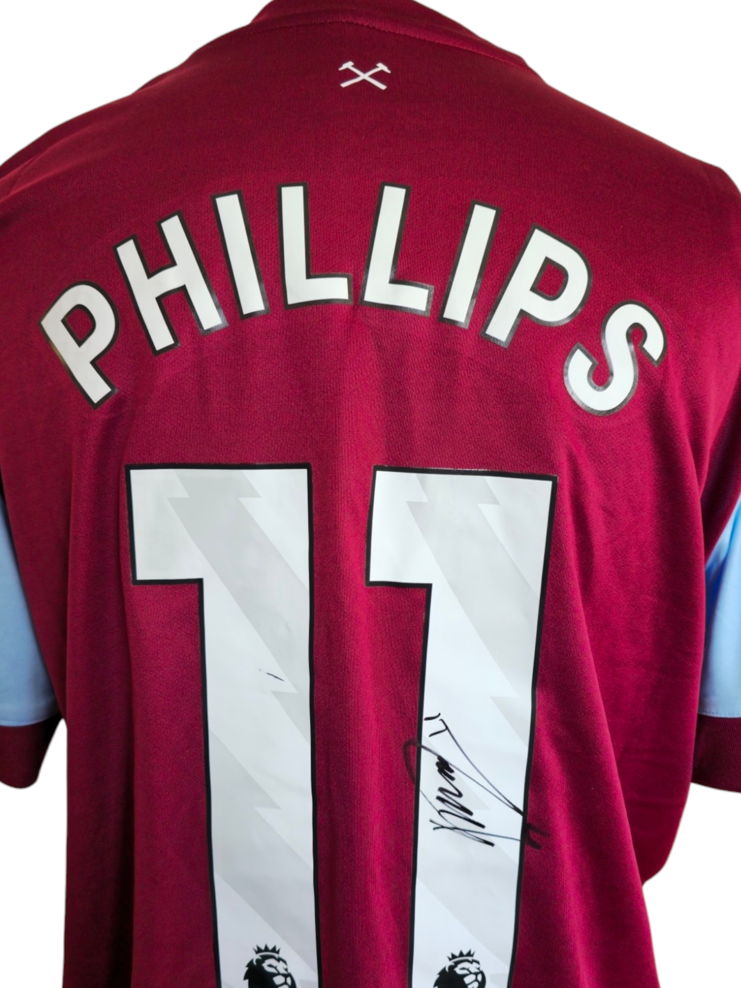 Kalvin Phillips signed West Ham men's home shirt Umbro size large with tags. Good Condition. All - Image 2 of 2