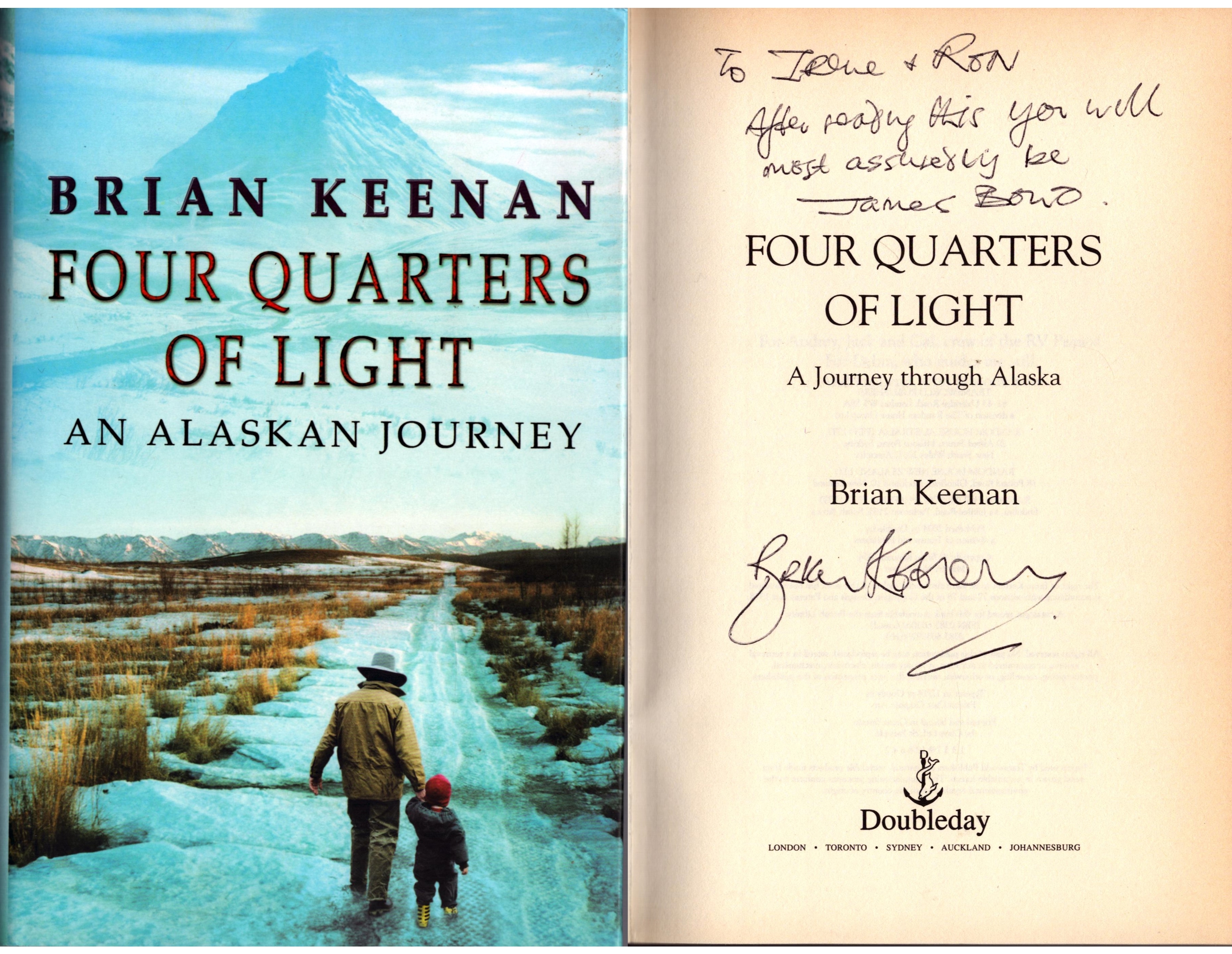 Four Quarters of Light: An Alaskan Journey by Brian Keenan signed by author, First Edition/First