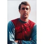 Geoff Hurst signed 12x8 inch West Ham United colour photo. Good Condition. All autographs come