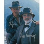 Indiana Jones and Sean Connery signed 10x8 inch Indiana Jones colour photo. Good Condition. All