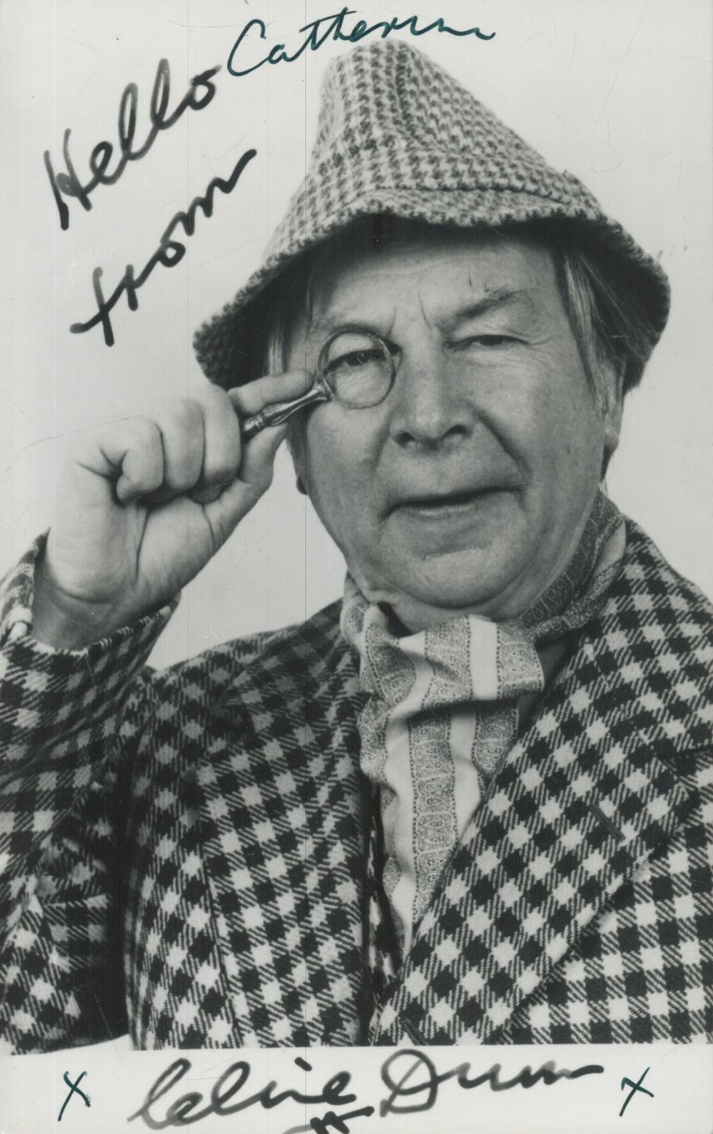 Clive Dunn signed 6x4 inch black and white photo dedicated. Good Condition. All autographs come with