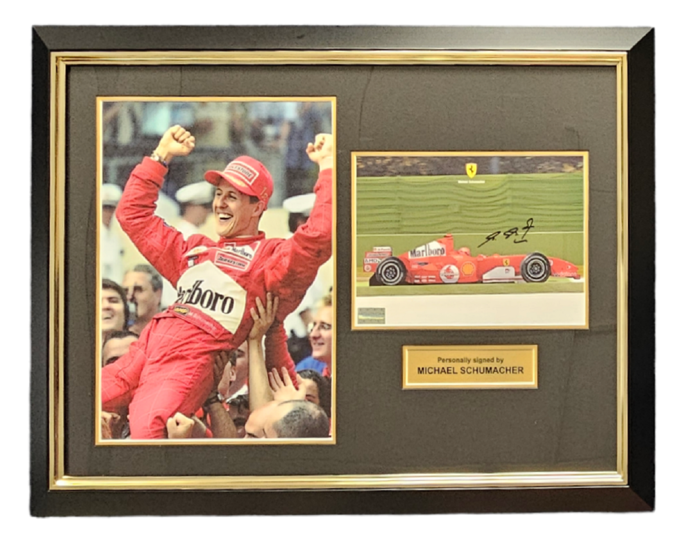 Michael Schumacher signed Mounted Framed Plaque Personally signed by Michael Schumacher includes 1 x