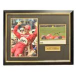 Michael Schumacher signed Mounted Framed Plaque Personally signed by Michael Schumacher includes 1 x