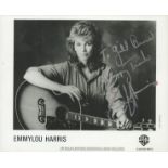 Emmylou Harris signed 10x8inch black and white photo. Dedicated. Good Condition. All autographs come