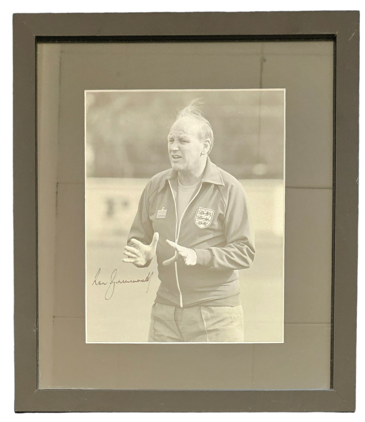 Ron Greenwood, CBE signed black and white photo 10x8 Inch. Was an English football player and