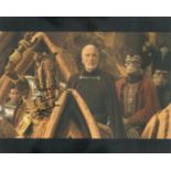 Star Wars movie scene 8 x 10 inch colour photo signed by actor Richard Stride as Poggle with