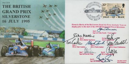 Red Arrows signed The British Grand Prix Silverstone 16 July 1995 FDC. Good Condition. All