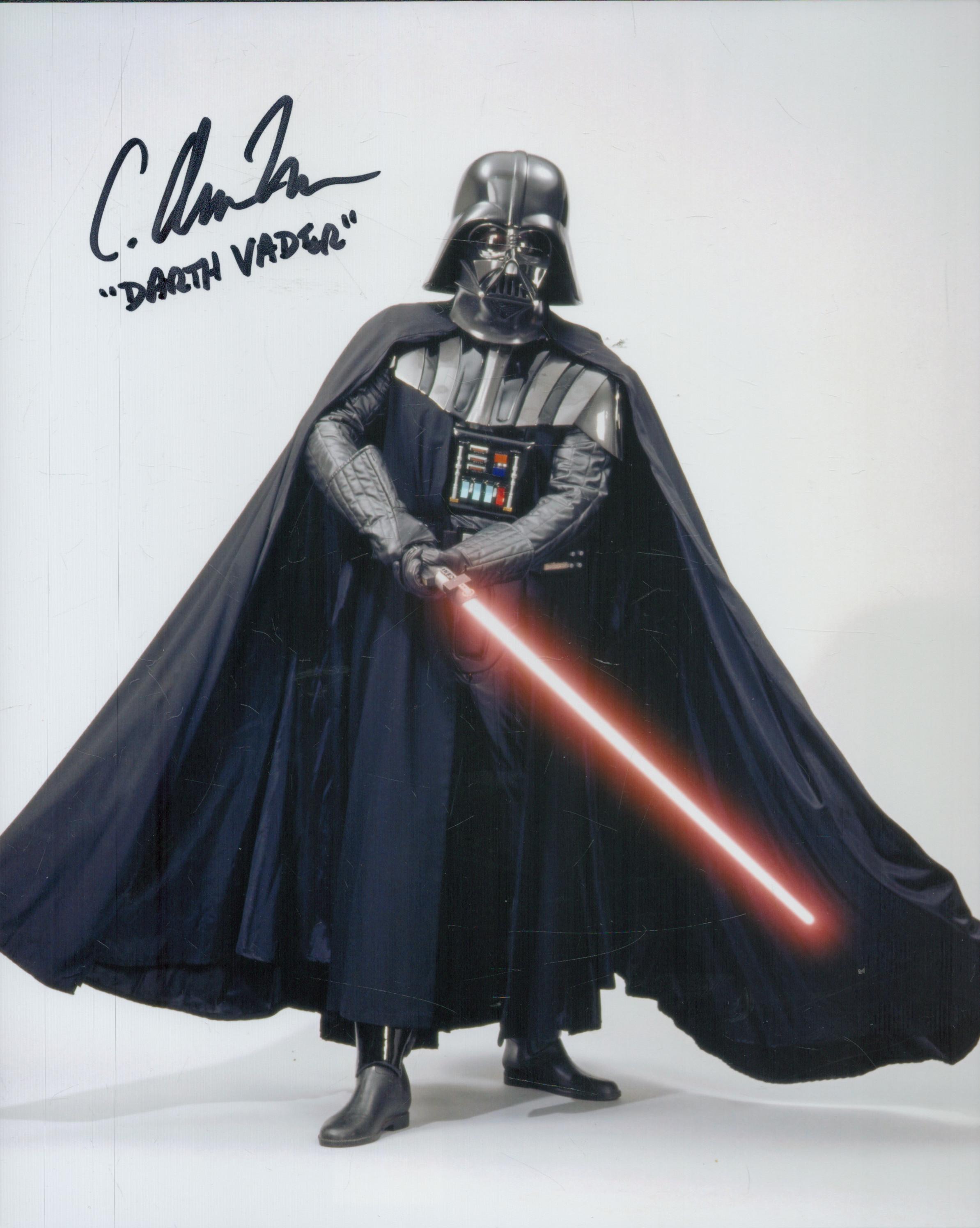 Star Wars collection Darth Vadar five 10 x 8 inch colour photos signed by Vadar body double C Andrew - Bild 3 aus 3