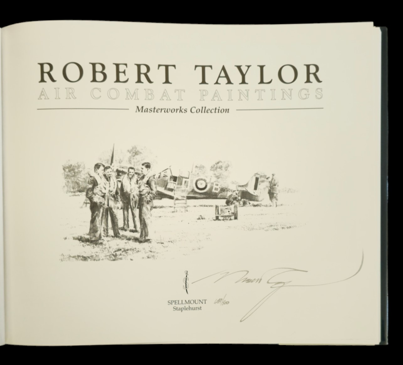 Robert Taylor signed limited edition hardback book titled Air Combat Paintings Masterworks - Bild 2 aus 2