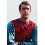 Geoff Hurst signed 12x8 inch West Ham United colour photo. Good Condition. All autographs come