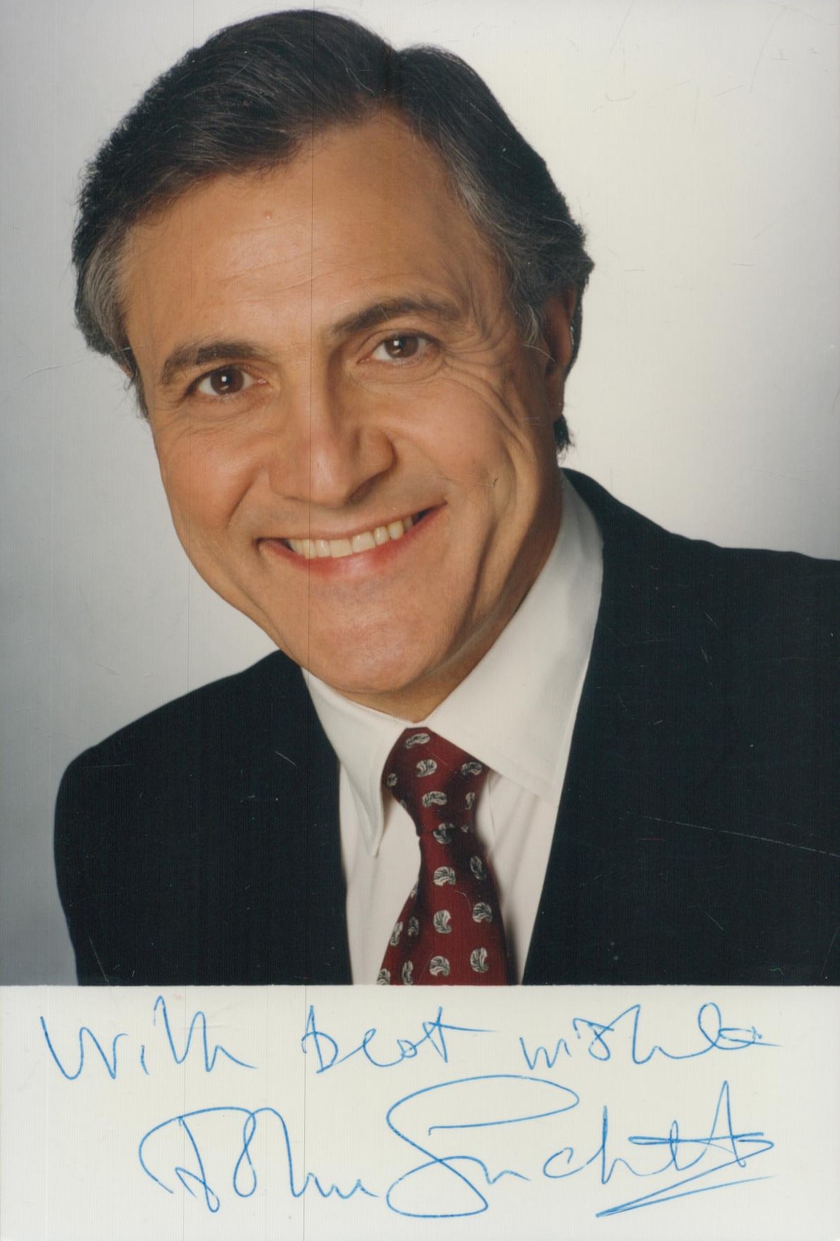 John Suchet signed 6x4 inch colour photo. Good Condition. All autographs come with a Certificate