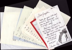 Entertainment Music/Actor/Actresses. 10 x Collection of signed Letters signatures such as Bob