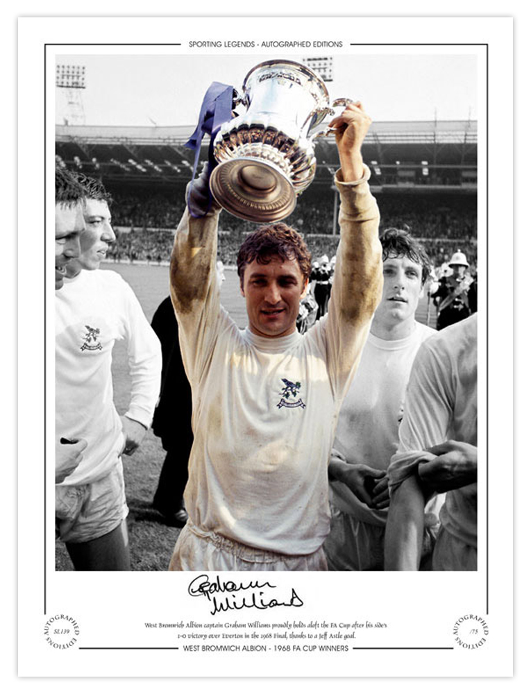 Autographed GRAHAM WILLIAMS 16 x 12 Limited Edition : Colorized, depicting West Bromwich Albion