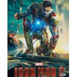 Robert Downey Jr signed Marvel Iron Man 3 10x8 inch colour promo photo. Good Condition. All