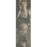 Mindy Carson signed black and white picture magazine cut out. Approx. 9.75x3 Inch. An American