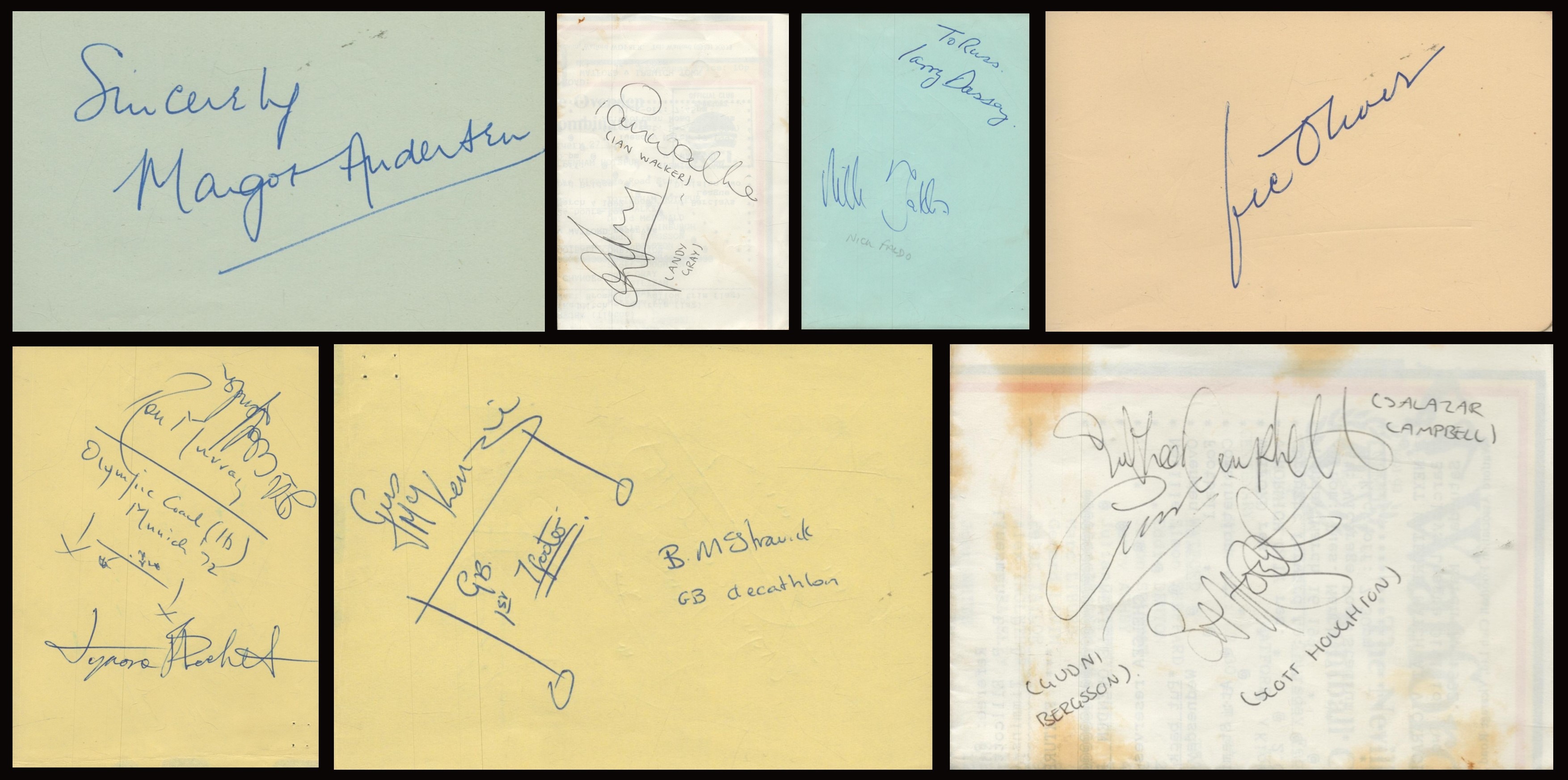 Autograph book collection, containing 2 autograph books of sport autographs. Amongst signatures