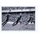 Autographed ANDY COLE 16 x 12 Photo-Edition : Col, depicting Man United striker ANDY COLE