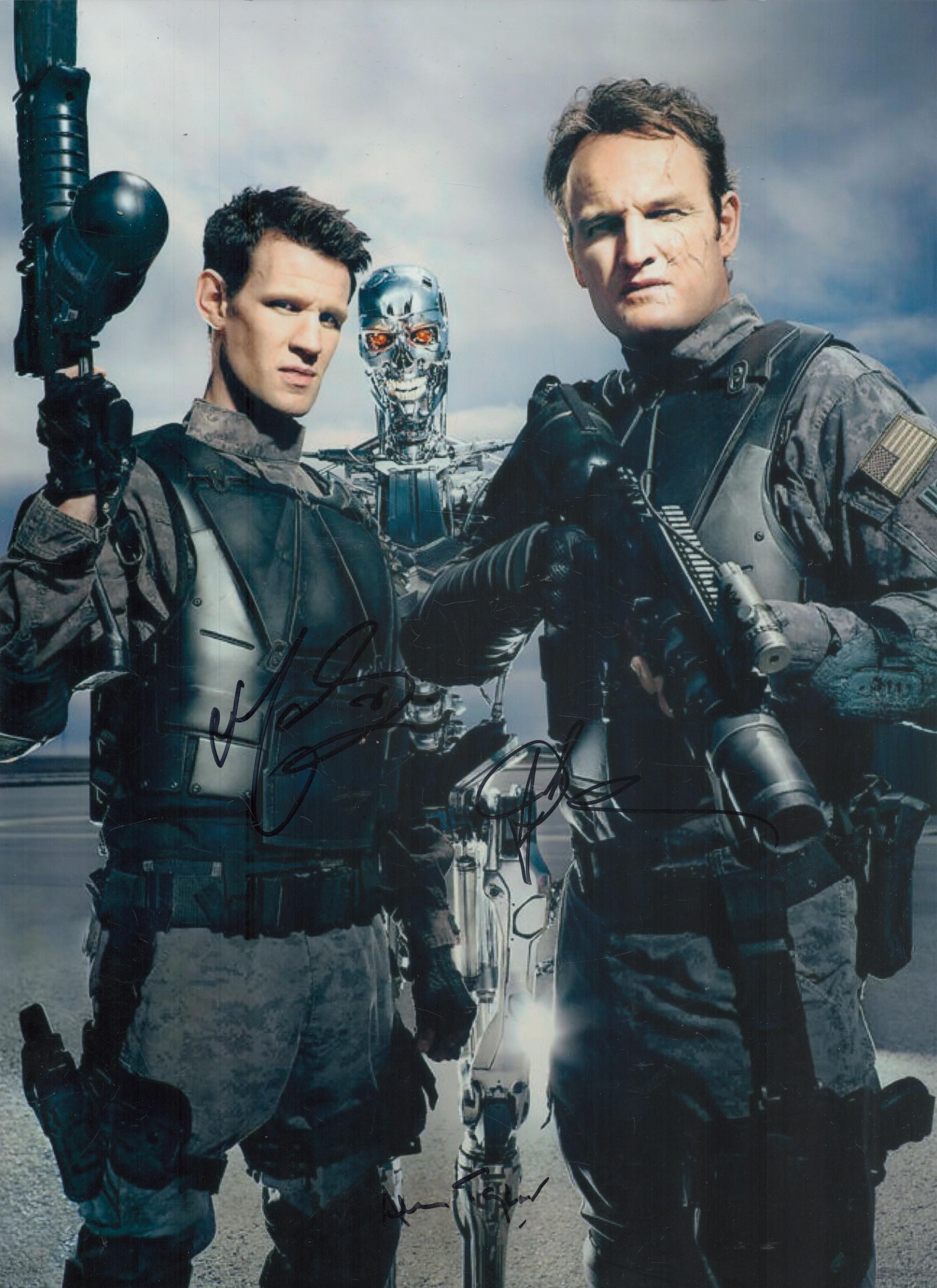 Terminator Genisys multi signed 16x12 inch colour photo signatures include cast members Matt