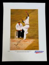 Joel Garner signed 22x16 inch Sporting Masters limited edition print 444/500. Good Condition. All