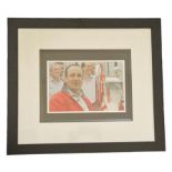 Rafael Benítez signed colour photo 12x8 Inch Photo Mounted Display in Black Framed overall size