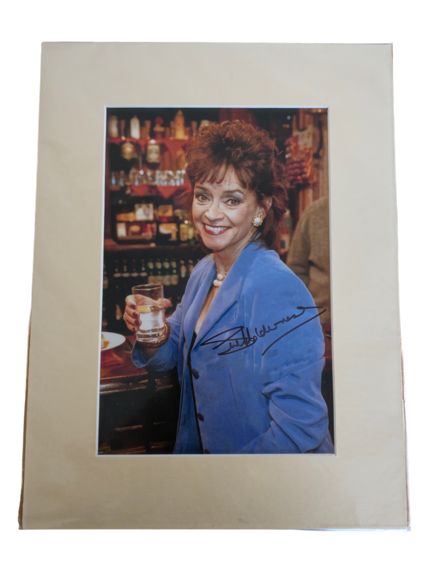 Sue Holderness signed 16x12 inch overall Only Fools and Horses mounted colour photo. Good Condition.