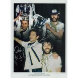 Osvaldo Ardiles and Ricky Villa signed 16x12 colour montage print pictured celebrating after